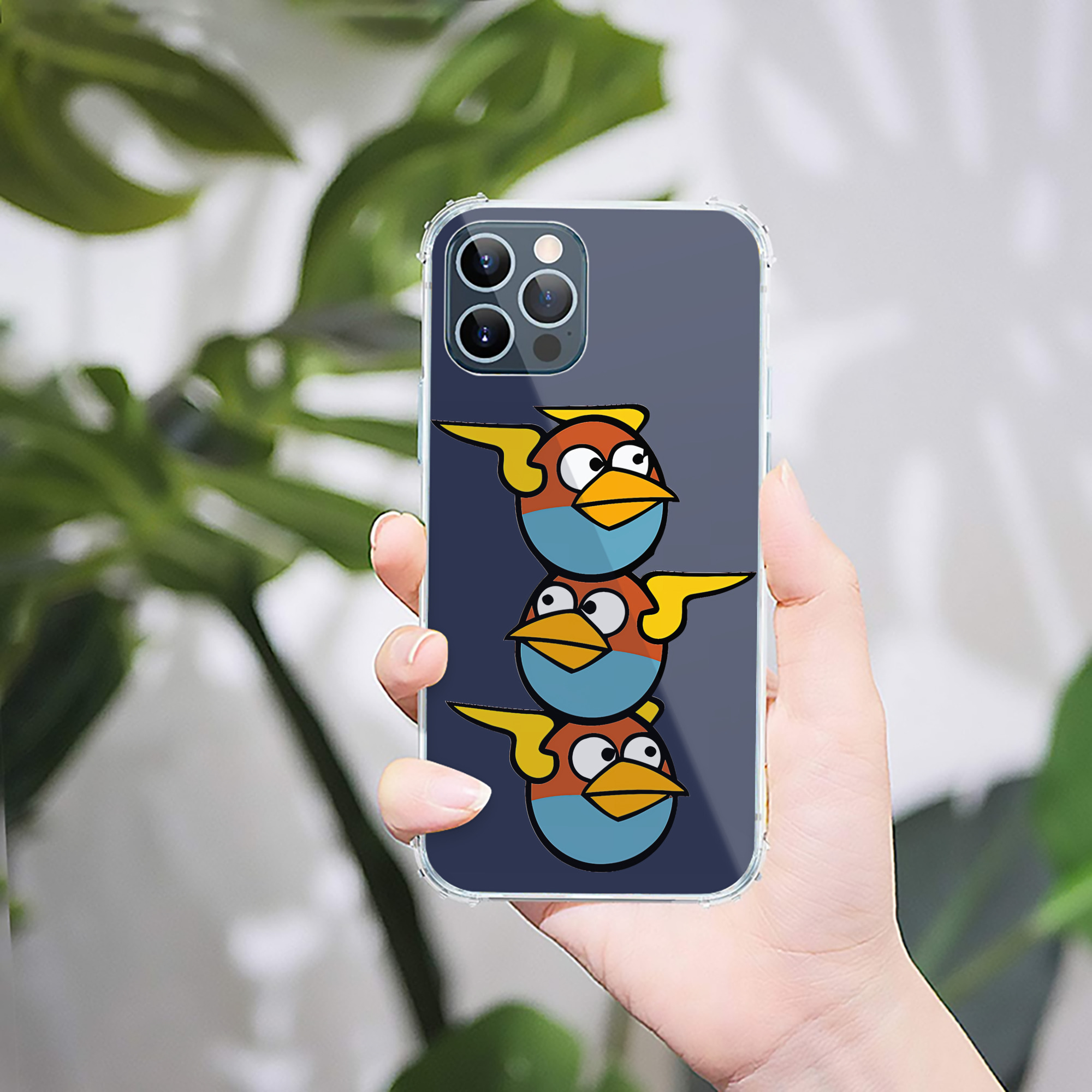 （画像用） Angry Birds アングリーバード 【iPhone 12シリーズ対応】透明スマホケース（クリアソフトケース）